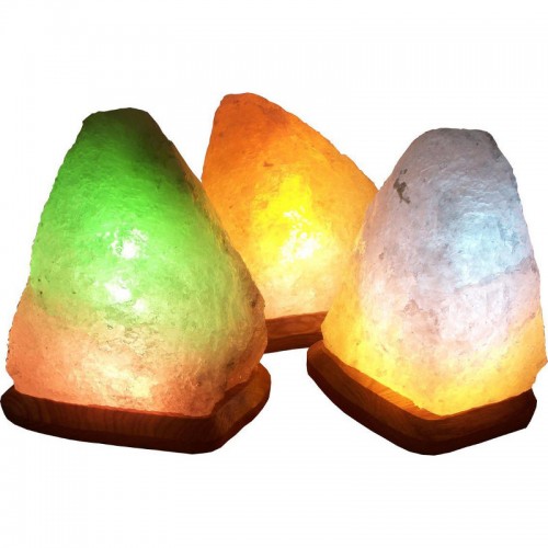 Соляной светильник Скала 3-4 кг с цветной лампочкой