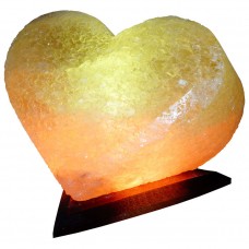 Соляной светильник Сердце 4-5 кг с цветной лампочкой