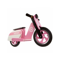 Беговел 12" Kiddi Moto Scooter розово-белый