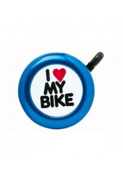 Звонок Green Cycle GCB-1051A-BK I love my bike cтальной Синий