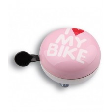 Звонок Green Cycle GCB-1058S I love my bike Розовый