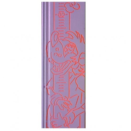 Шведская стенка Сосна с веревочный набором и ростомером 3 Енота Фиолетовая