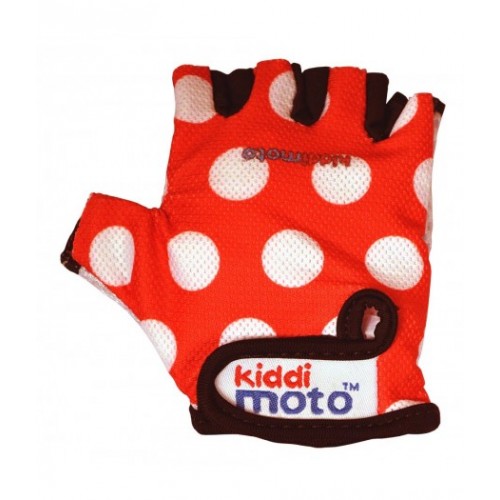 Перчатки детские Kiddi Moto Красные в белый горошек