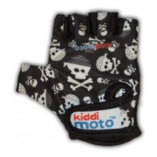 Перчатки детские Kiddi Moto Чёрные с черепами
