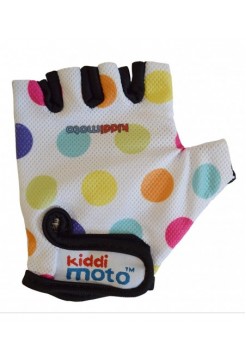 Перчатки детские Kiddi Moto Белые в цветной горошек
