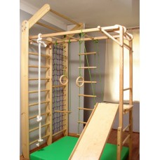 Домашний спортивный комплекс Комби Лиана с веревочным набором, горкой и матом 3 Енота