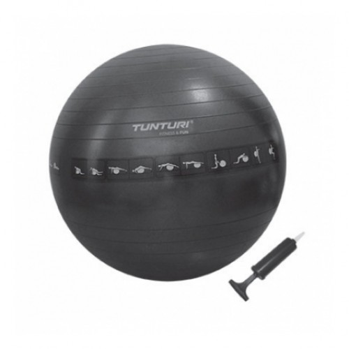 Фитбол Tunturi Gymball 65 см чёрный Антиразрыв