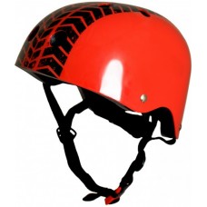 Шлем детский Kiddi Moto Красный с рисунком протектора