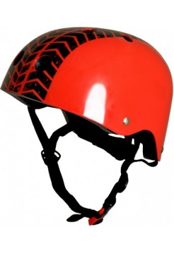 Шлем детский Kiddi Moto Красный с рисунком протектора