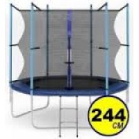 Батут Hop Sport 244 см с внутренней сеткой + лестница (2 місця)