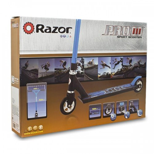 Самокат Al Razor Pro III White Deck/ Black Riser Y-Bar