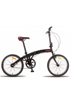 Велосипед 20" Pride Mini 3sp 2016 чорно-червоний матовий