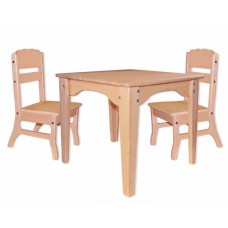 Комплект: стол и два стулья из бука Babygrai