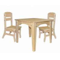 Комплект: стол и два стулья из сосны Babygrai