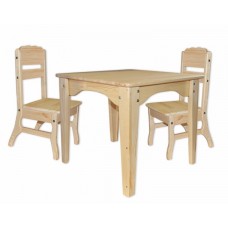 Комплект: стол и два стулья из сосны Babygrai