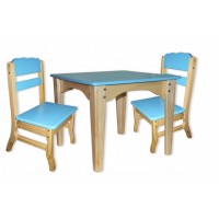 Комплект: стол и два стулья синий Babygrai
